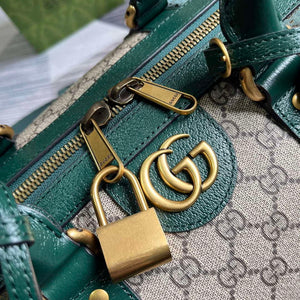 Gucci 724642 Mini GG Canvas Small Duffle Bag Green - Default Title - View 5