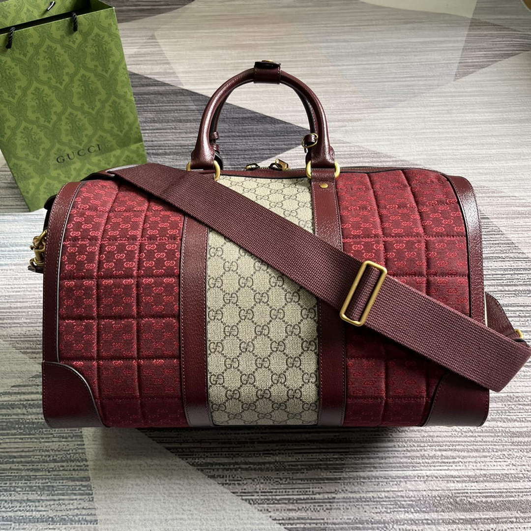 Gucci 724642 Mini GG Canvas Small Duffle Bag Red