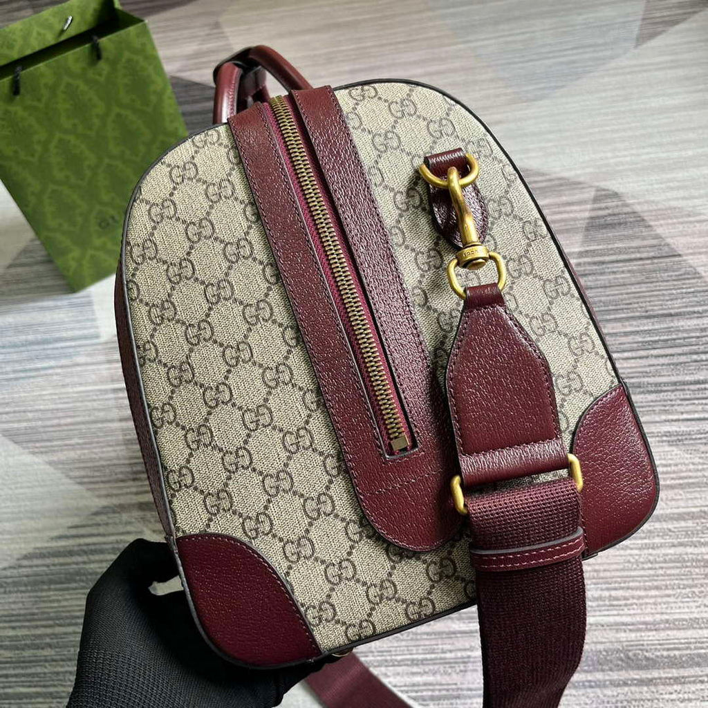 Gucci 724642 Mini GG Canvas Small Duffle Bag Red
