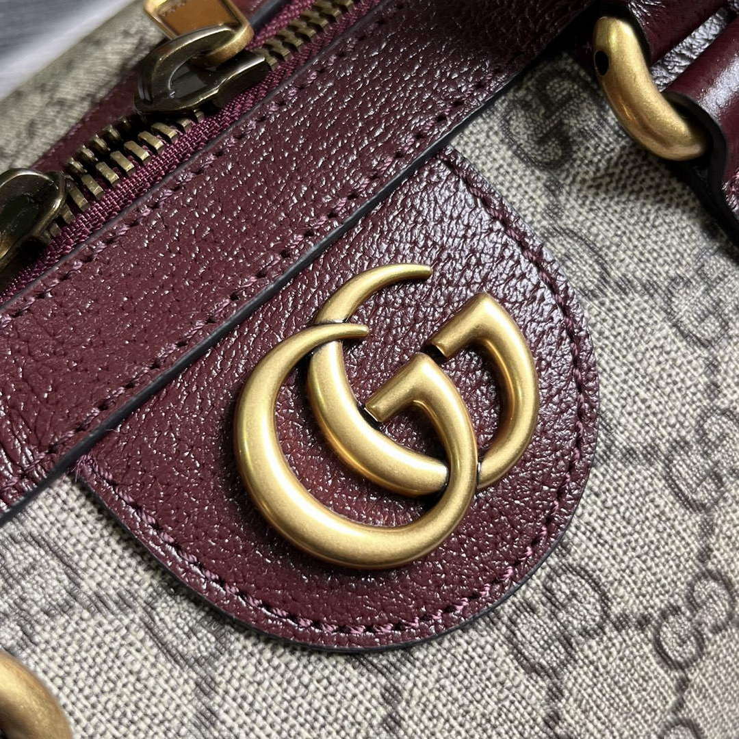 Gucci 724642 Mini GG Canvas Small Duffle Bag Red - Default Title - View 5