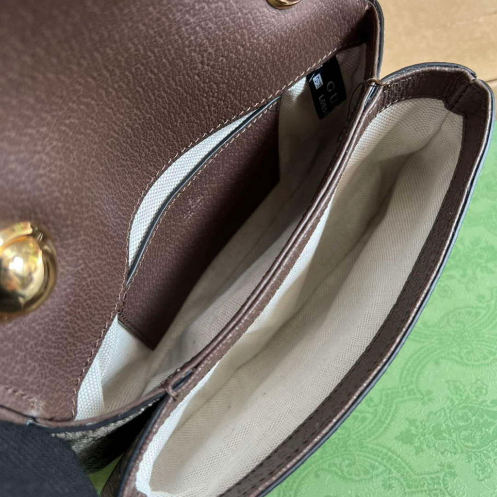 Gucci 724645 Gucci Blondie Mini Shoulder Bag Beige and ebony