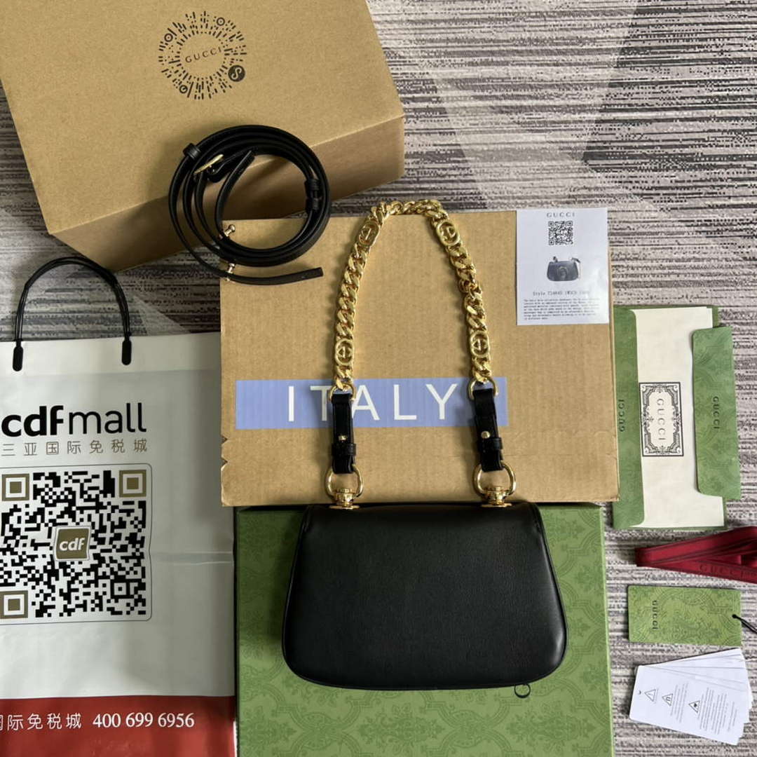 Gucci 724645 Gucci Blondie Mini Shoulder Bag Black