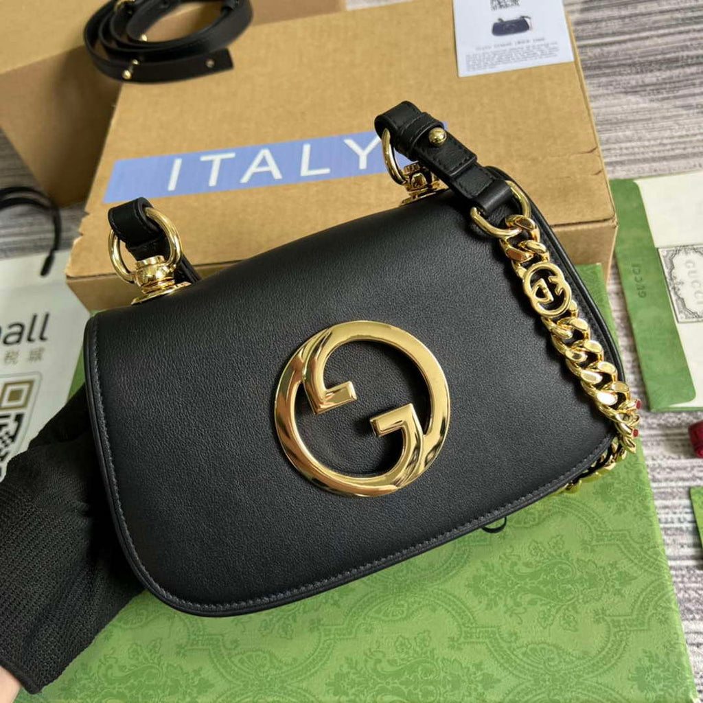 Gucci 724645 Gucci Blondie Mini Shoulder Bag Black