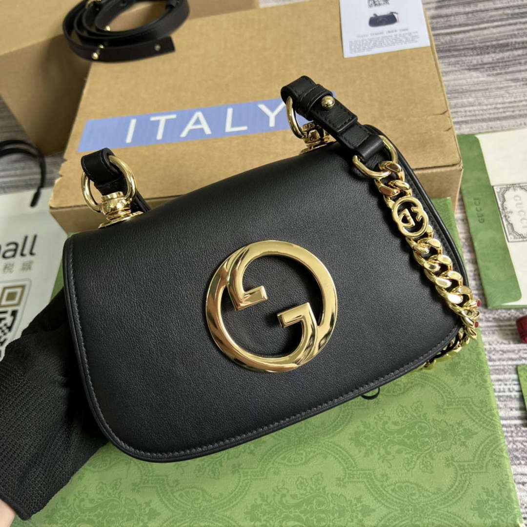 Gucci 724645 Gucci Blondie Mini Shoulder Bag Black