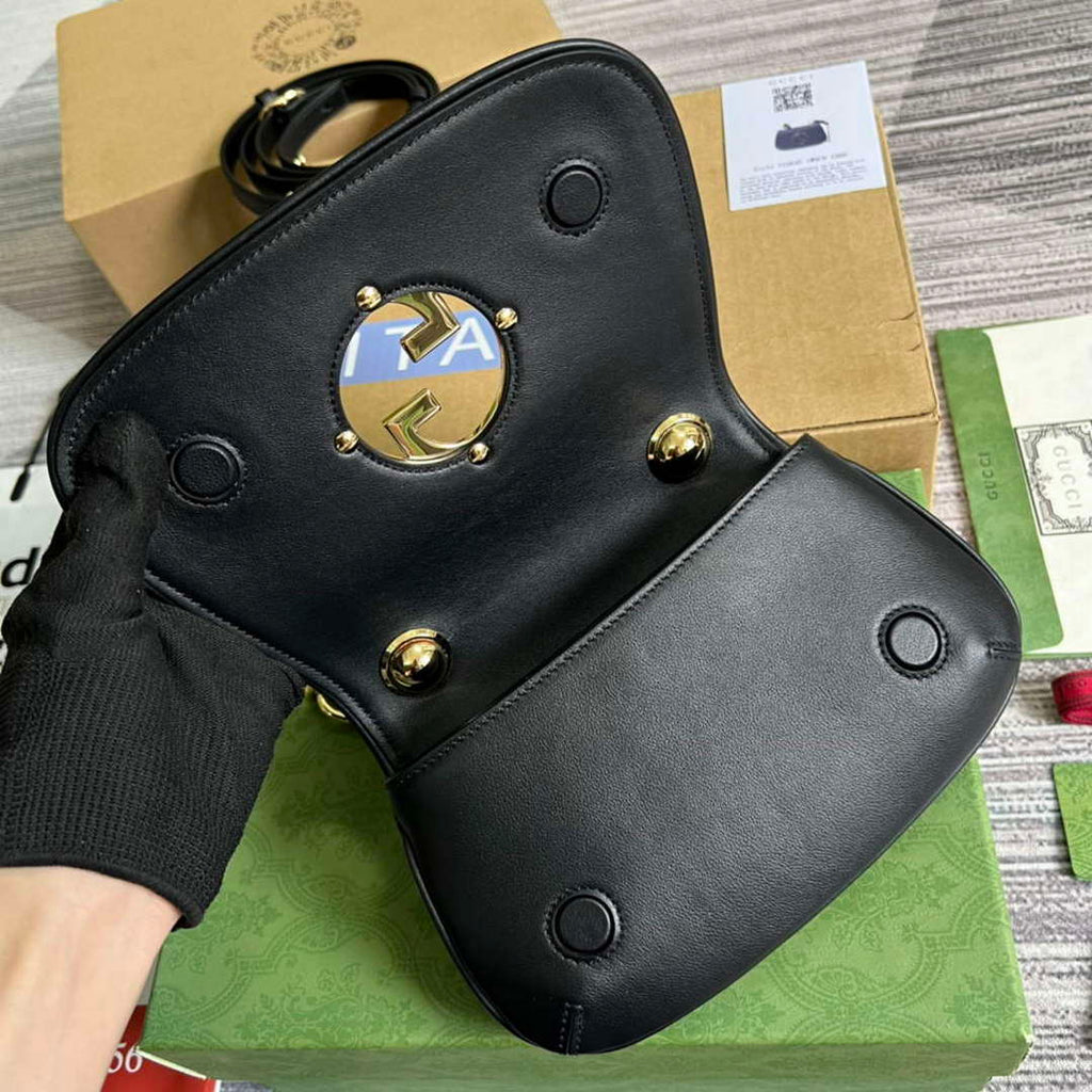 Gucci 724645 Gucci Blondie Mini Shoulder Bag Black