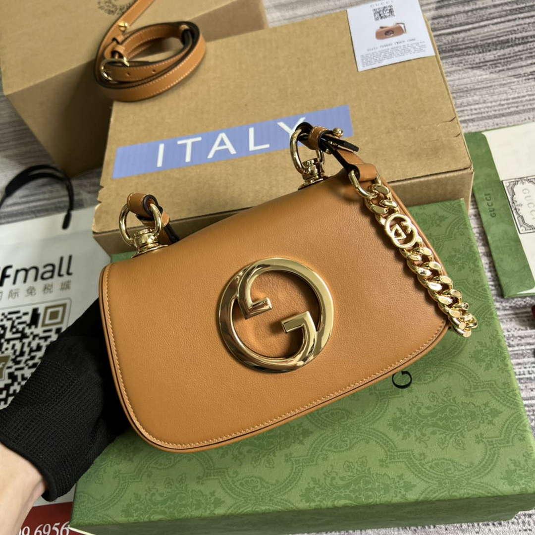 Gucci 724645 Gucci Blondie Mini Shoulder Bag Brown