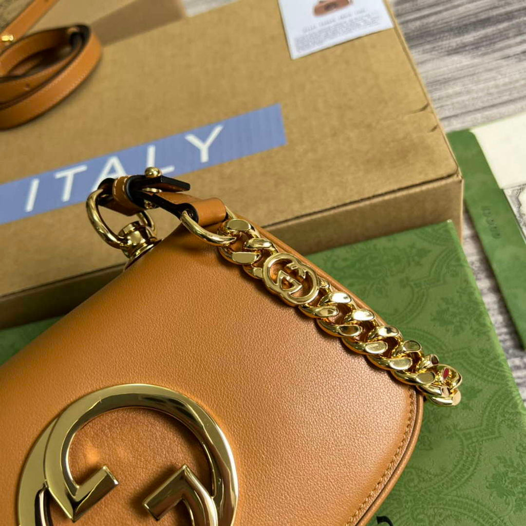 Gucci 724645 Gucci Blondie Mini Shoulder Bag Brown