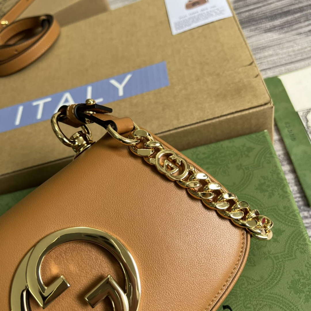 Gucci 724645 Gucci Blondie Mini Shoulder Bag Brown - Default Title - View 5