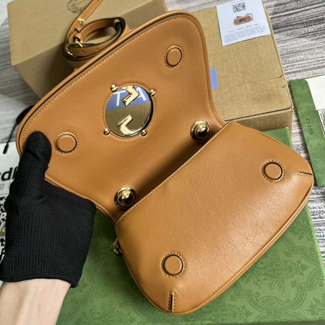 Gucci 724645 Gucci Blondie Mini Shoulder Bag Brown - Default Title - View 7