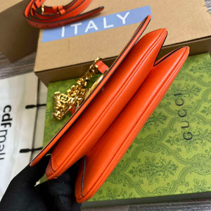 Gucci 724645 Gucci Blondie Mini Shoulder Bag Orange - Default Title - View 6