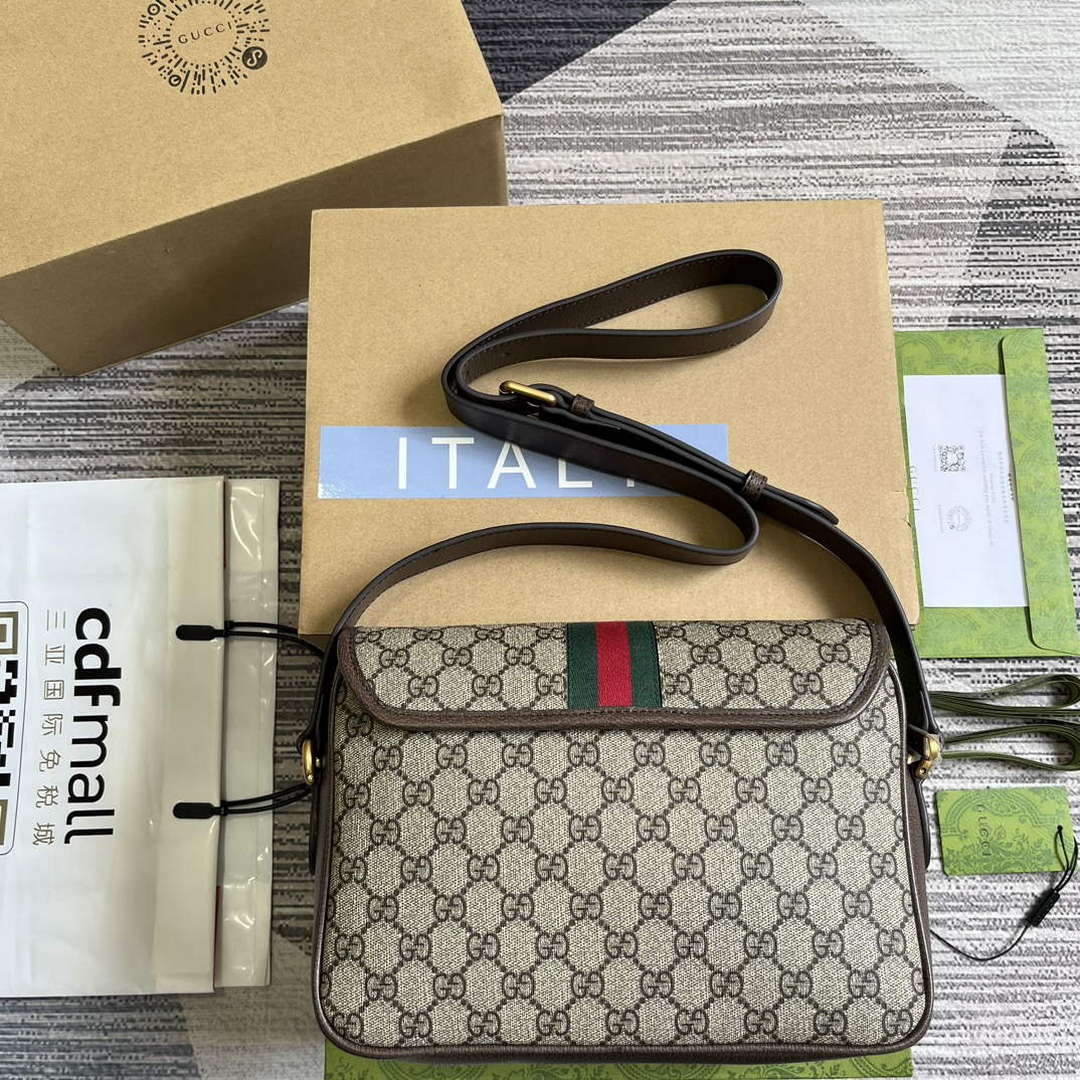 Gucci 724704 Ophidia Messenger Bag Brown - Default Title - View 2