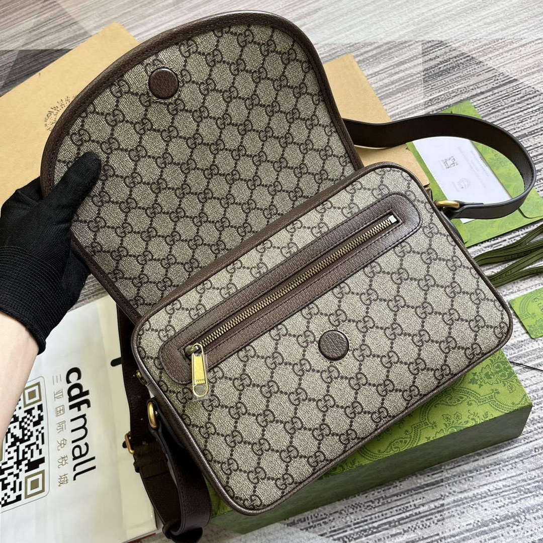 Gucci 724704 Ophidia Messenger Bag Brown