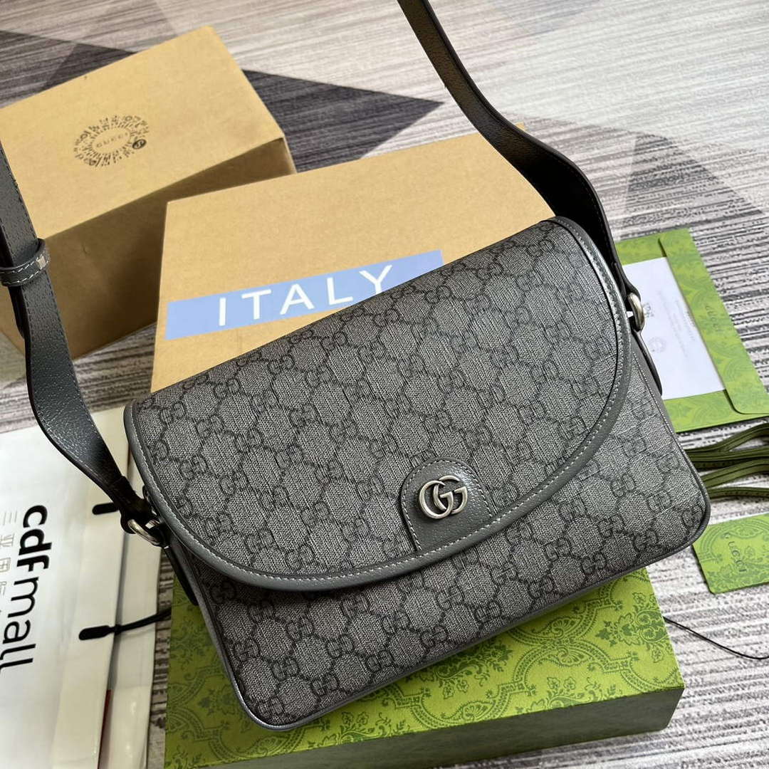 Gucci 724704 Ophidia Messenger Bag Grey - Default Title - View 4