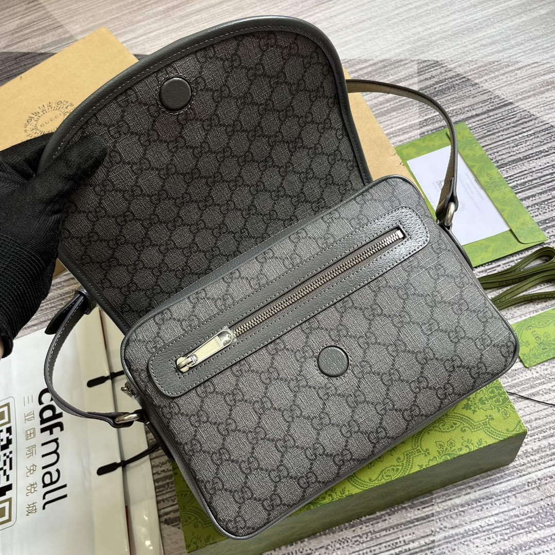 Gucci 724704 Ophidia Messenger Bag Grey - Default Title - View 7