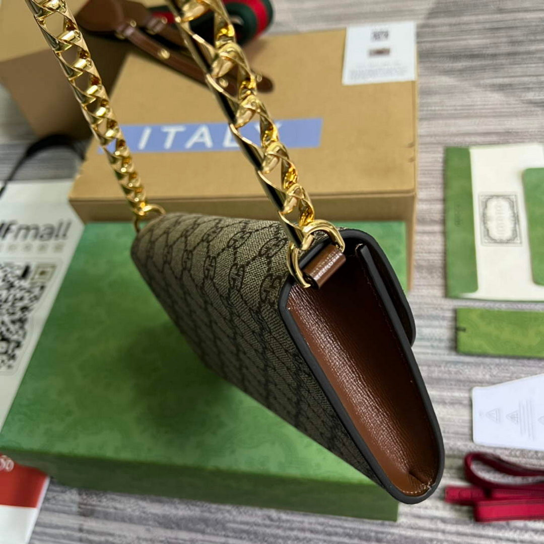 Gucci 724713 Gucci Horsebit 1955 mini bag Beige and Brown - Default Title - View 3