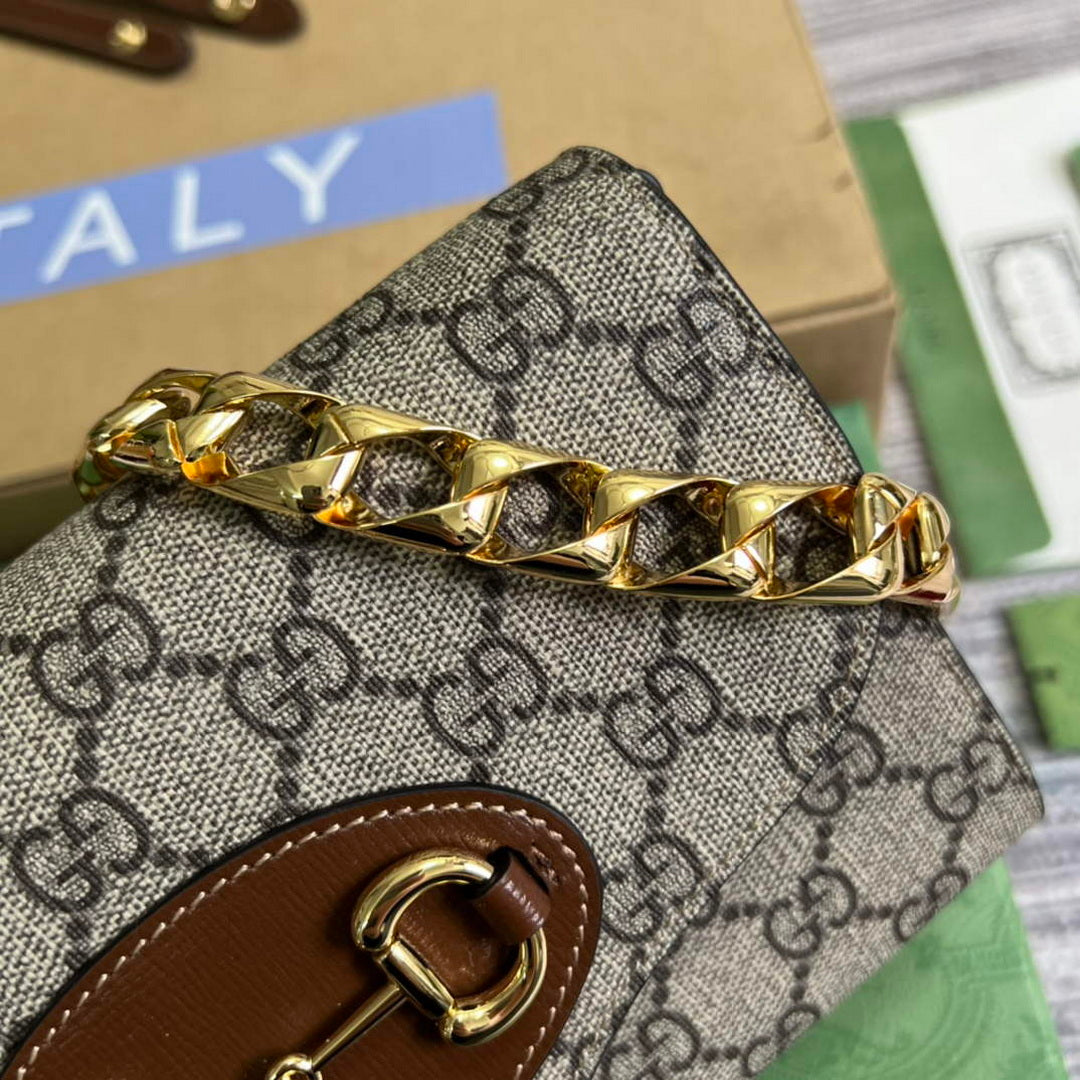 Gucci 724713 Gucci Horsebit 1955 mini bag Beige and Brown - Default Title - View 6