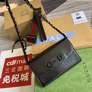 Gucci 724713 Gucci Horsebit 1955 mini bag Black - Default Title - View 1