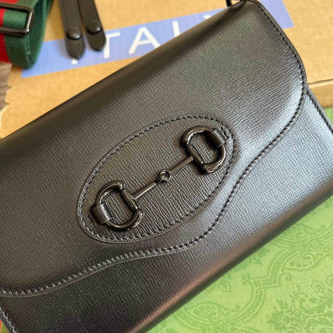 Gucci 724713 Gucci Horsebit 1955 mini bag Black - Default Title - View 6