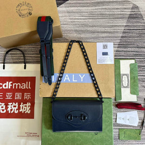 Gucci 724713 Gucci Horsebit 1955 mini bag Blue - Default Title - View 2
