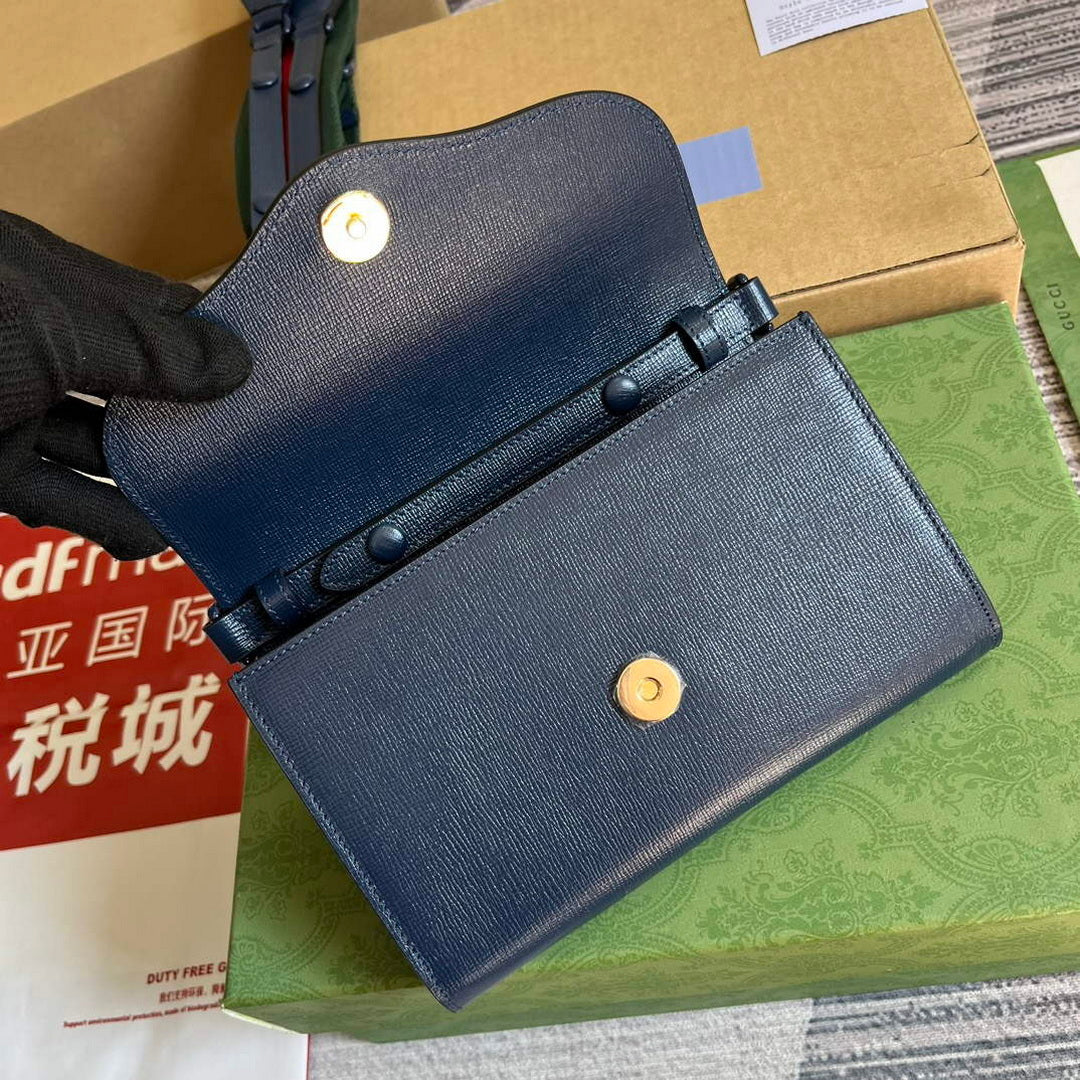 Gucci 724713 Gucci Horsebit 1955 mini bag Blue - Default Title - View 6
