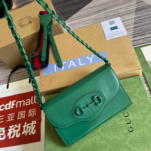 Gucci 724713 Gucci Horsebit 1955 mini bag Green - Default Title - View 5