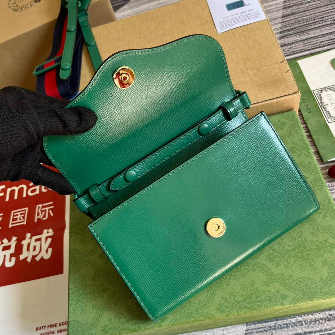 Gucci 724713 Gucci Horsebit 1955 mini bag Green