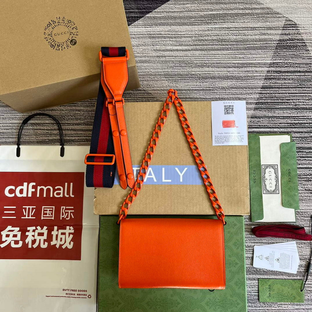 Gucci 724713 Gucci Horsebit 1955 mini bag Orange