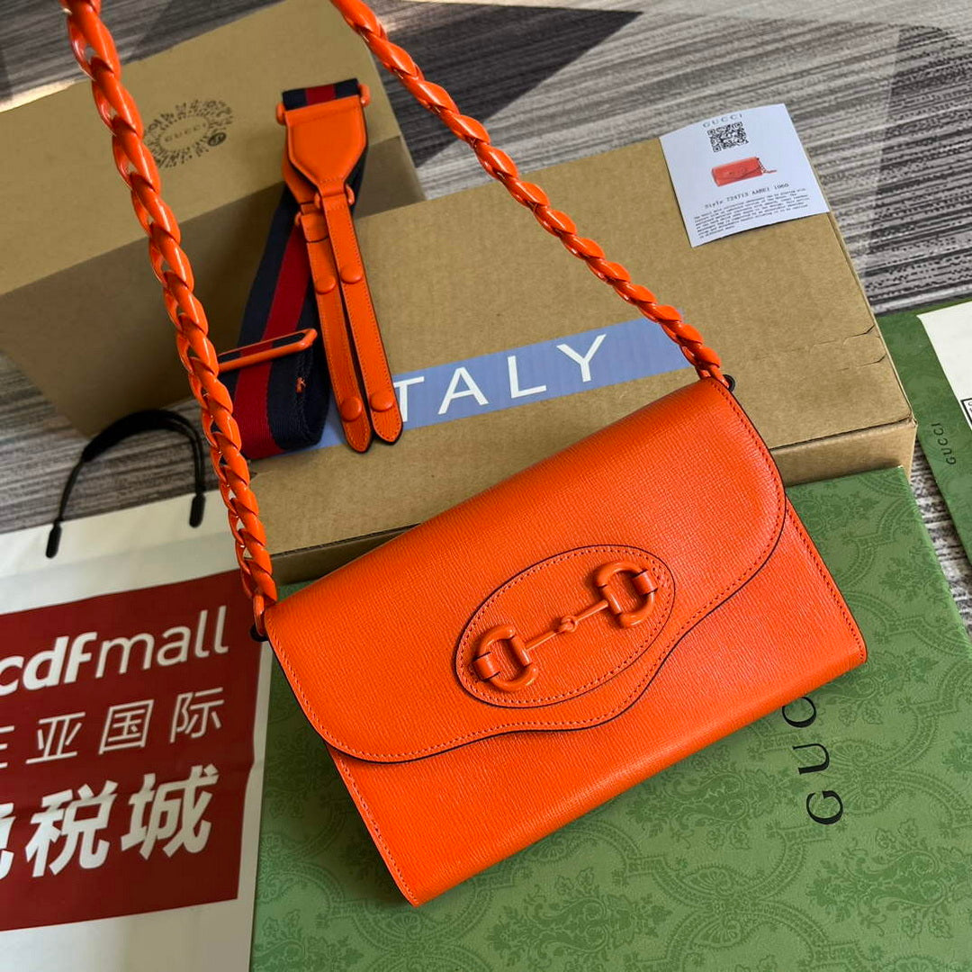 Gucci 724713 Gucci Horsebit 1955 mini bag Orange