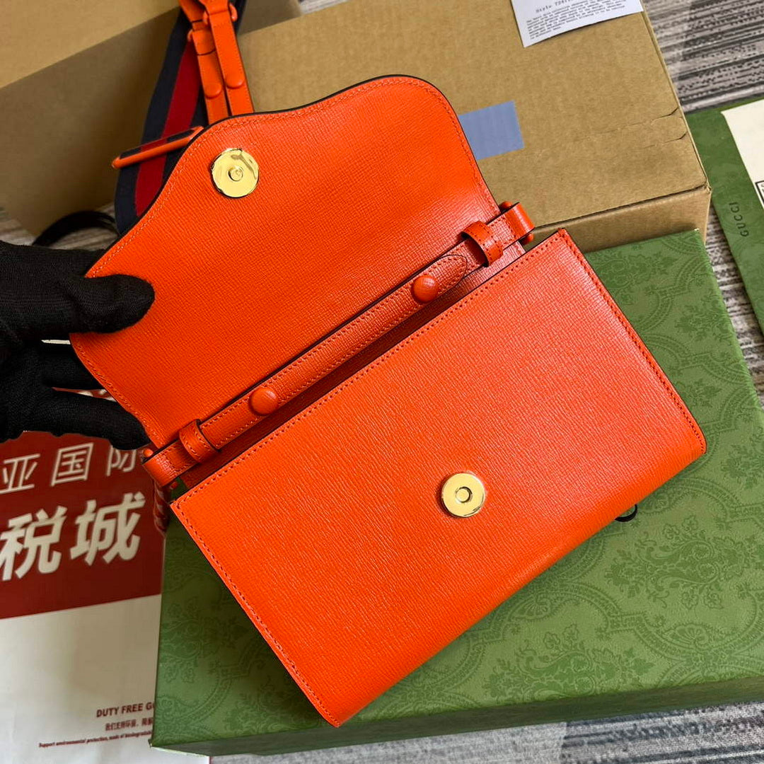 Gucci 724713 Gucci Horsebit 1955 mini bag Orange