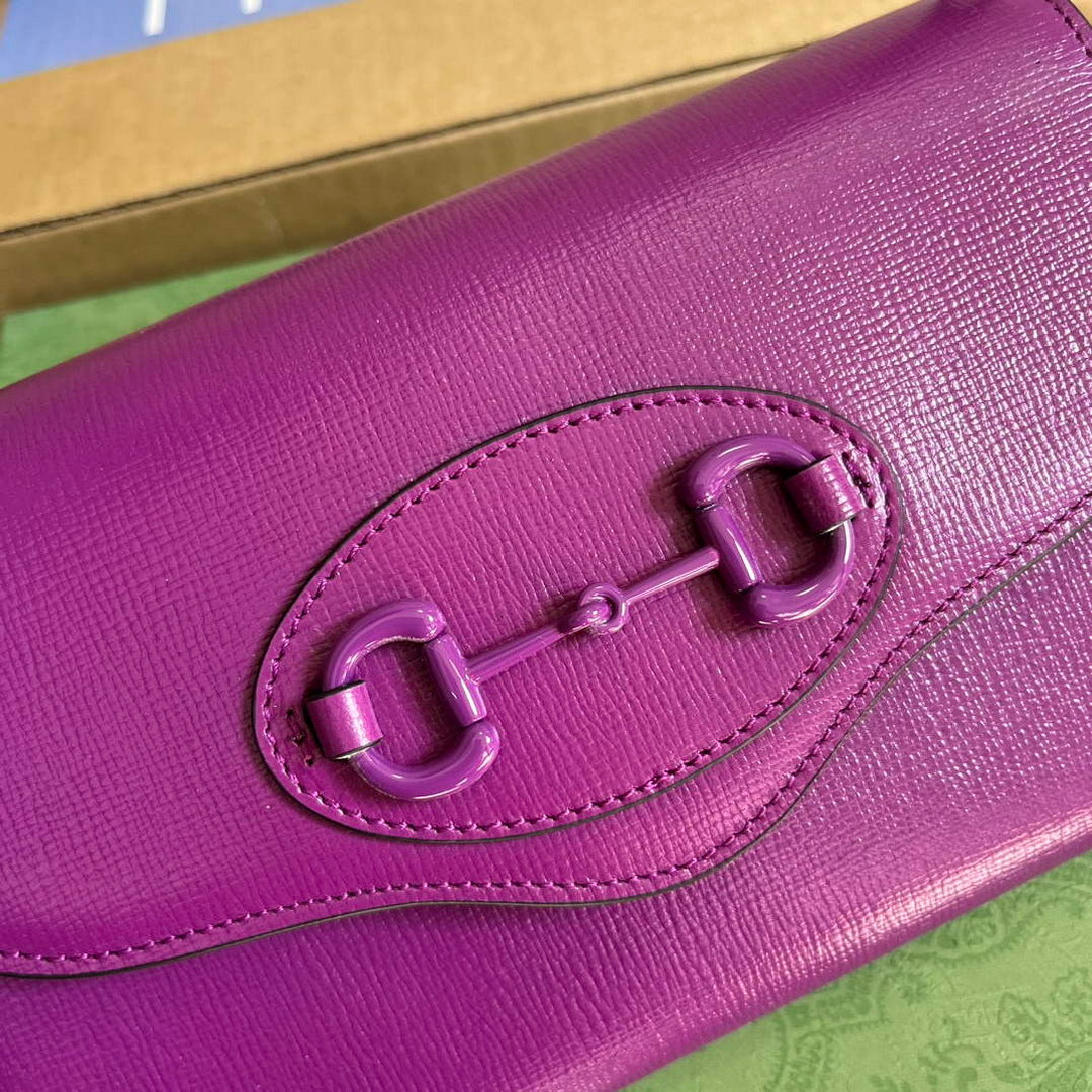 Gucci 724713 Gucci Horsebit 1955 mini bag Purple - Default Title - View 6