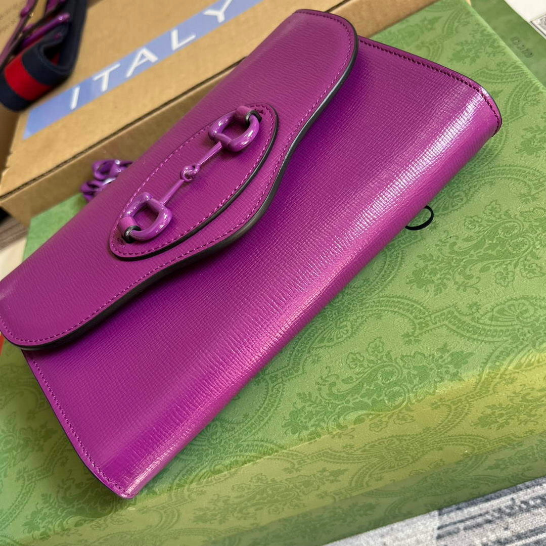 Gucci 724713 Gucci Horsebit 1955 mini bag Purple - Default Title - View 7