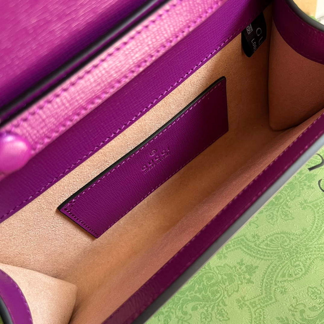 Gucci 724713 Gucci Horsebit 1955 mini bag Purple - Default Title - View 9