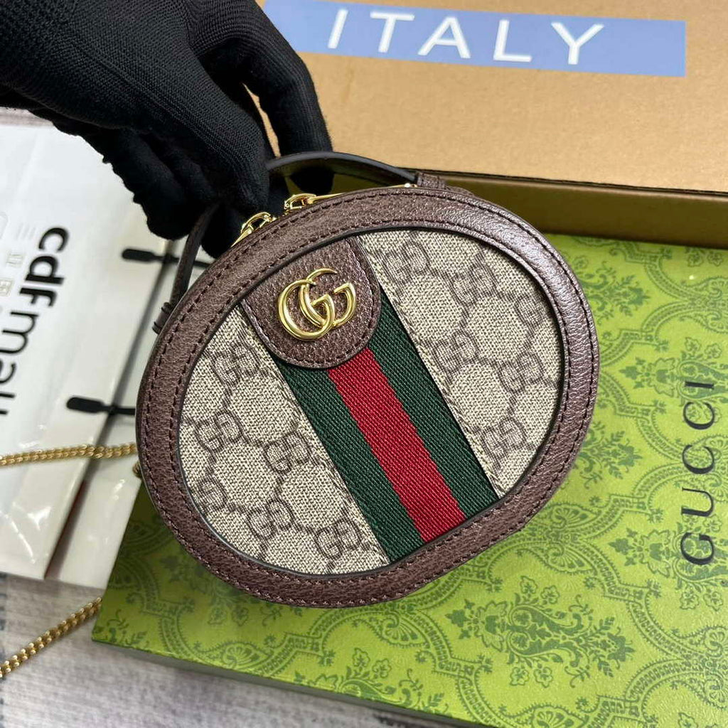Gucci 725147 Ophidia Mini Chain Bag Brown