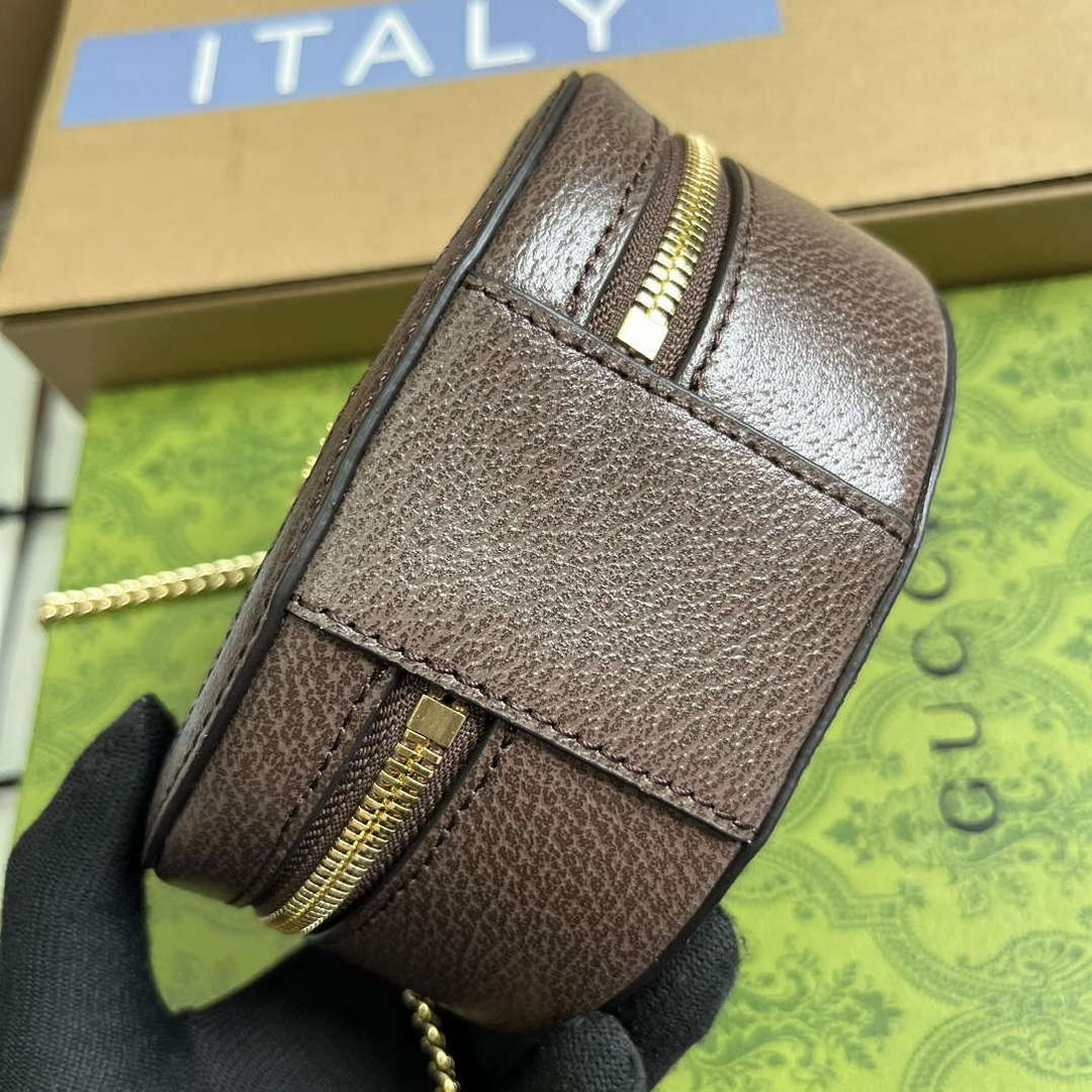 Gucci 725147 Ophidia Mini Chain Bag Brown