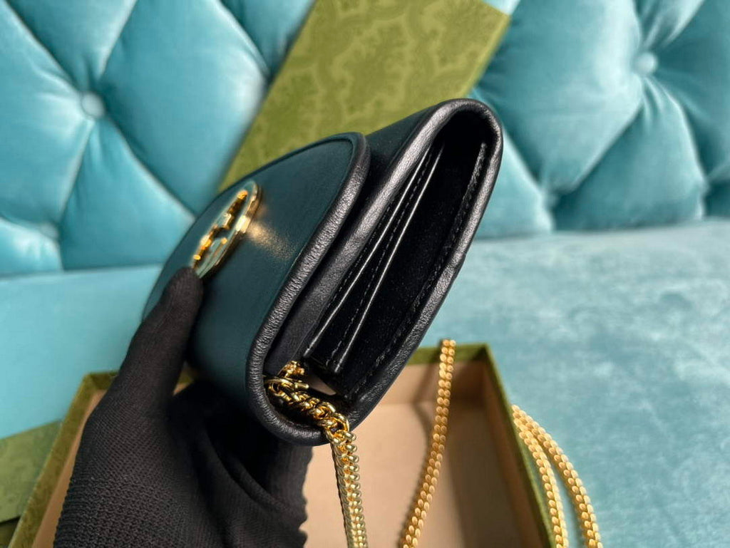 Gucci 725215 Gucci Blondie continental chain wallet Black