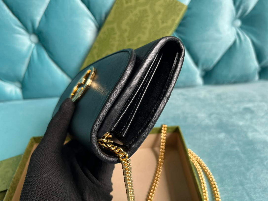 Gucci 725215 Gucci Blondie continental chain wallet Black