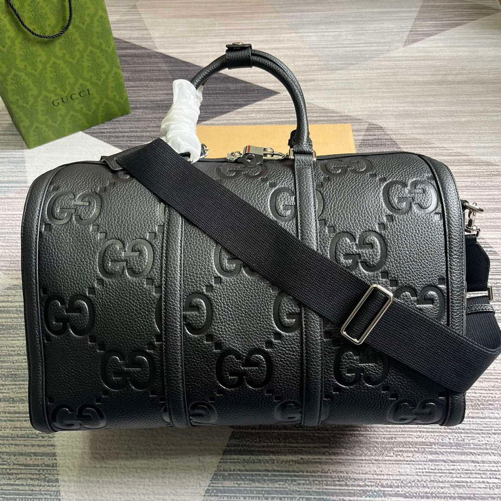 Gucci 725282 Jumbo GG Small Duffle Bag Black