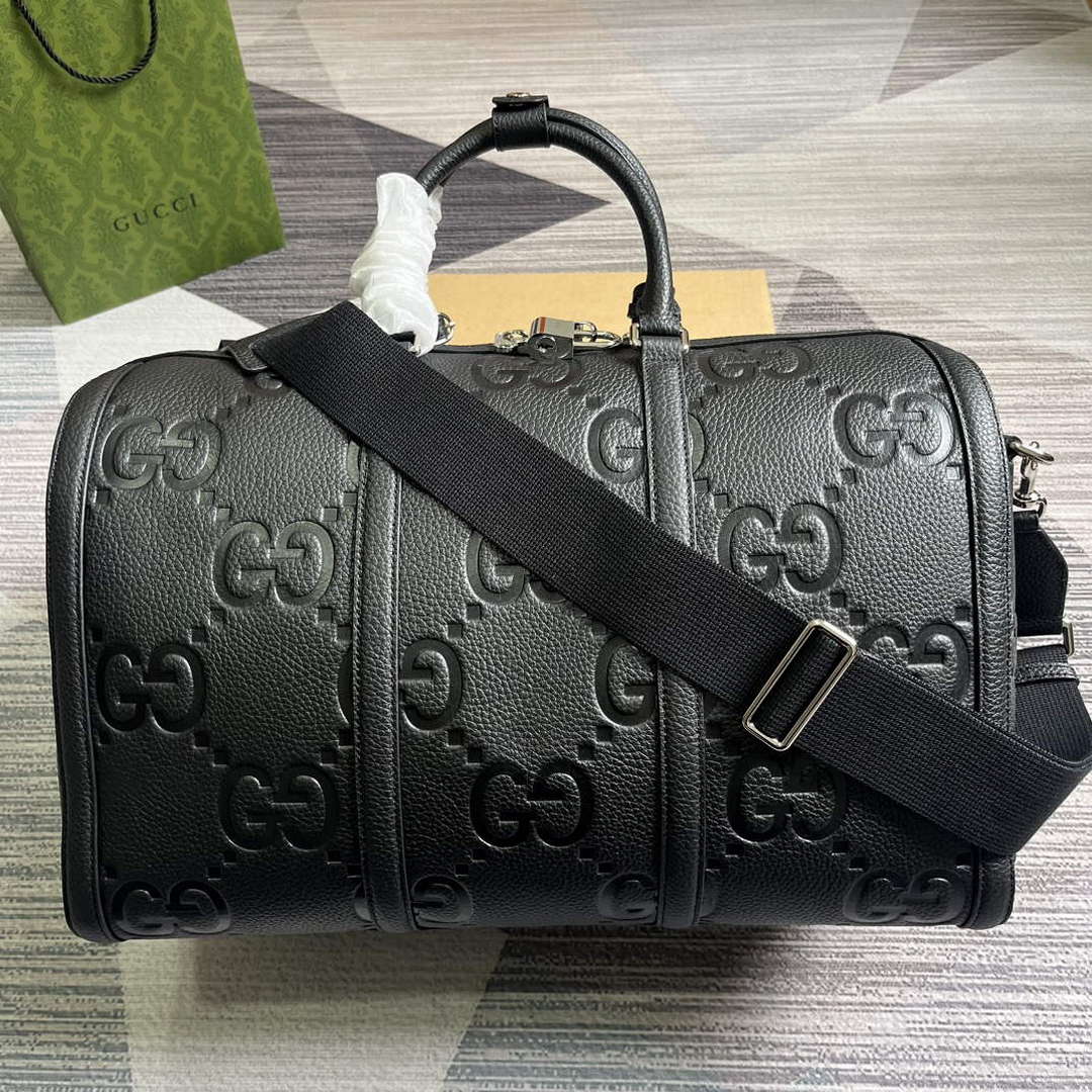 Gucci 725282 Jumbo GG Small Duffle Bag Black