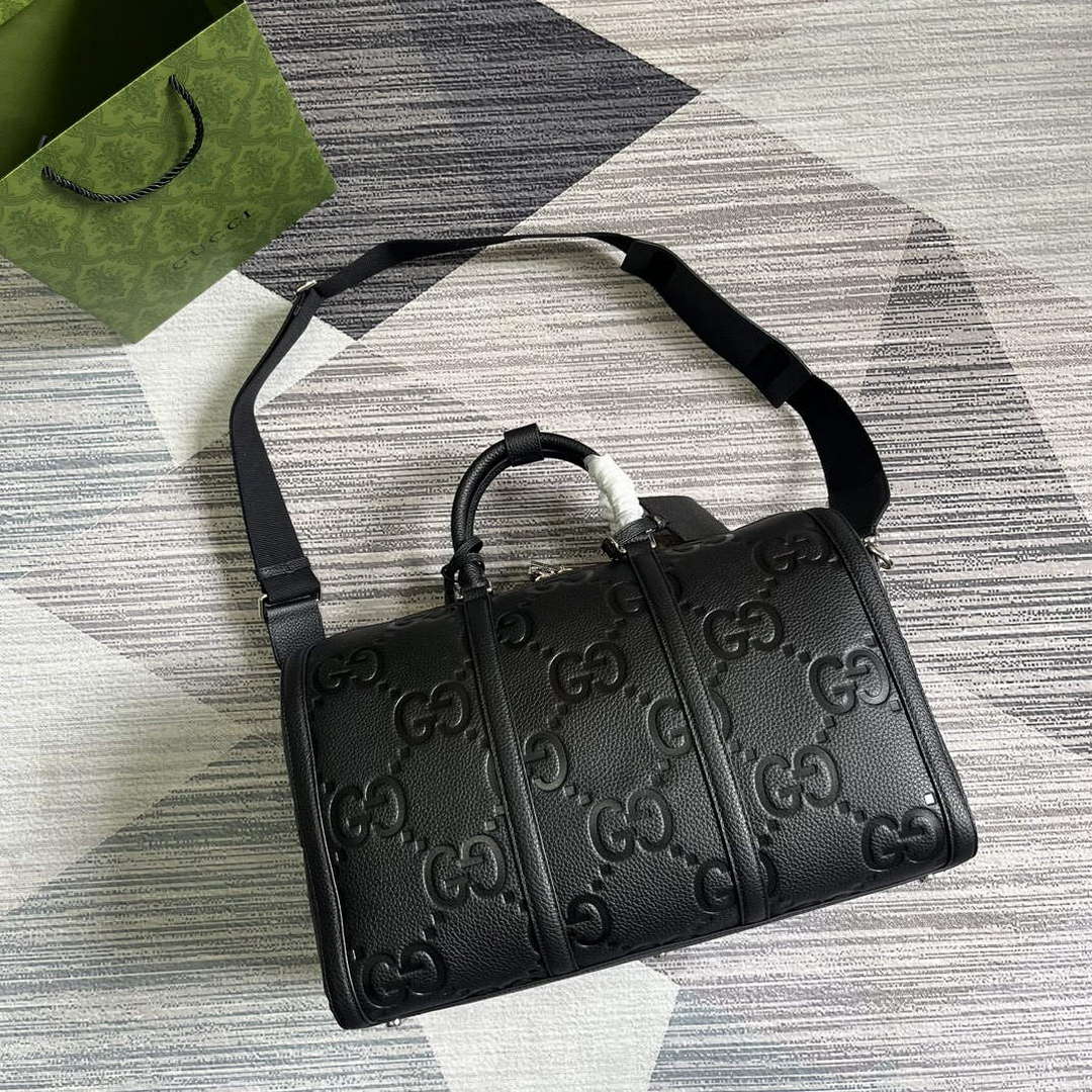 Gucci 725282 Jumbo GG Small Duffle Bag Black