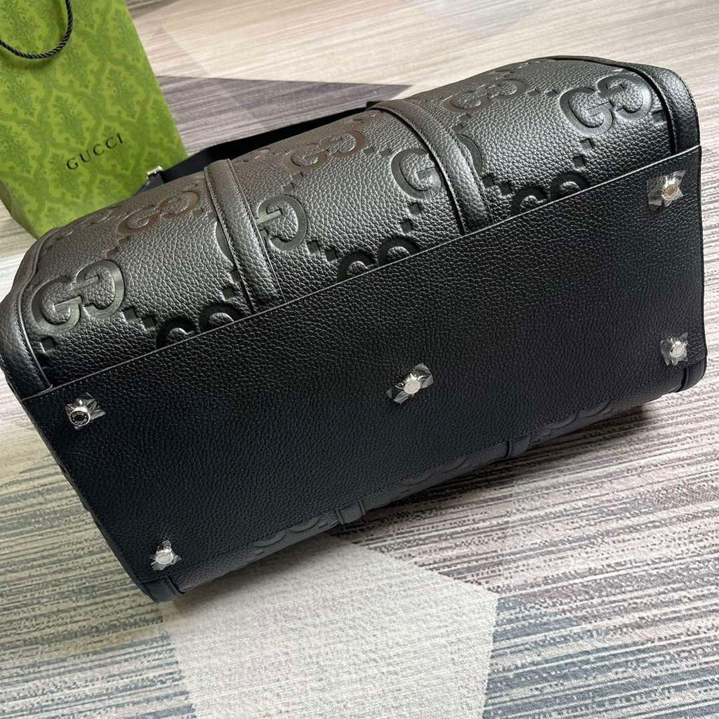 Gucci 725282 Jumbo GG Small Duffle Bag Black