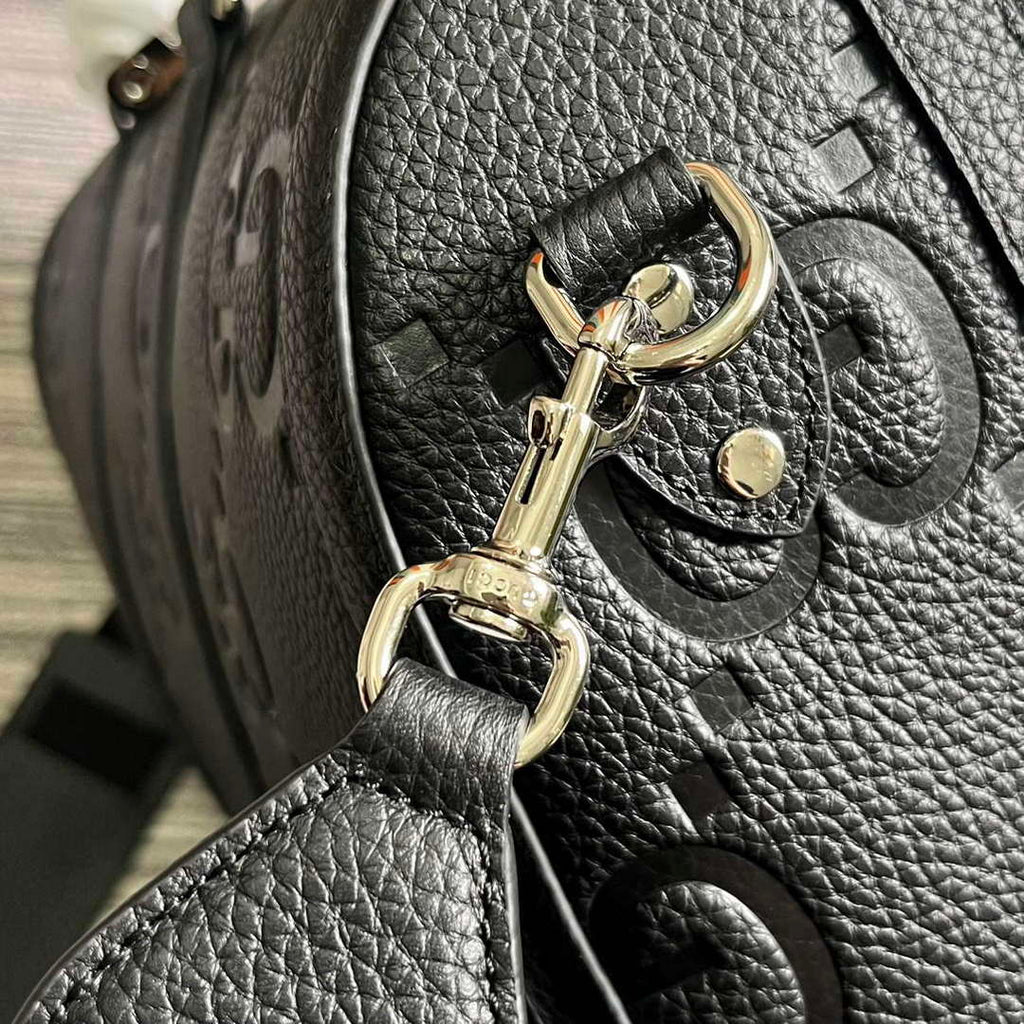 Gucci 725282 Jumbo GG Small Duffle Bag Black