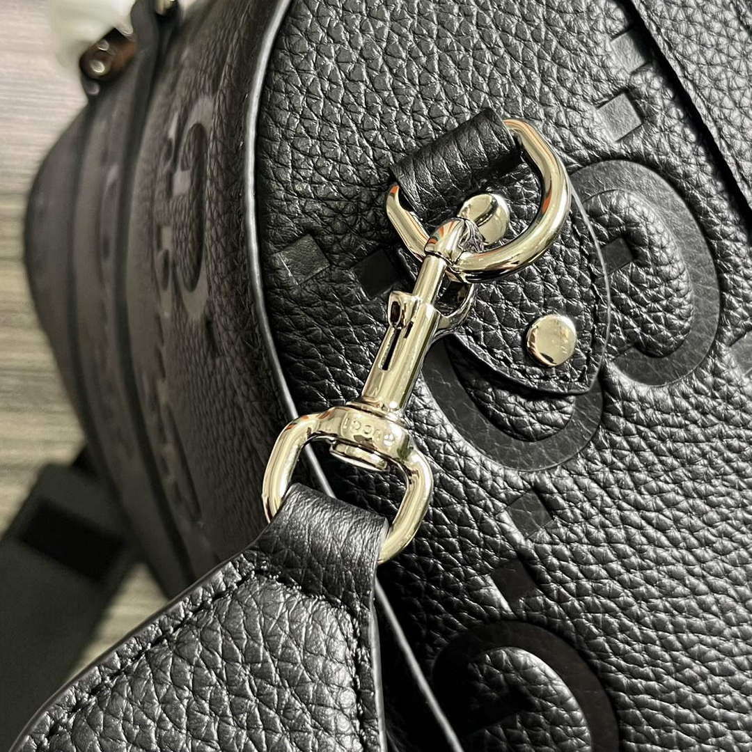 Gucci 725282 Jumbo GG Small Duffle Bag Black