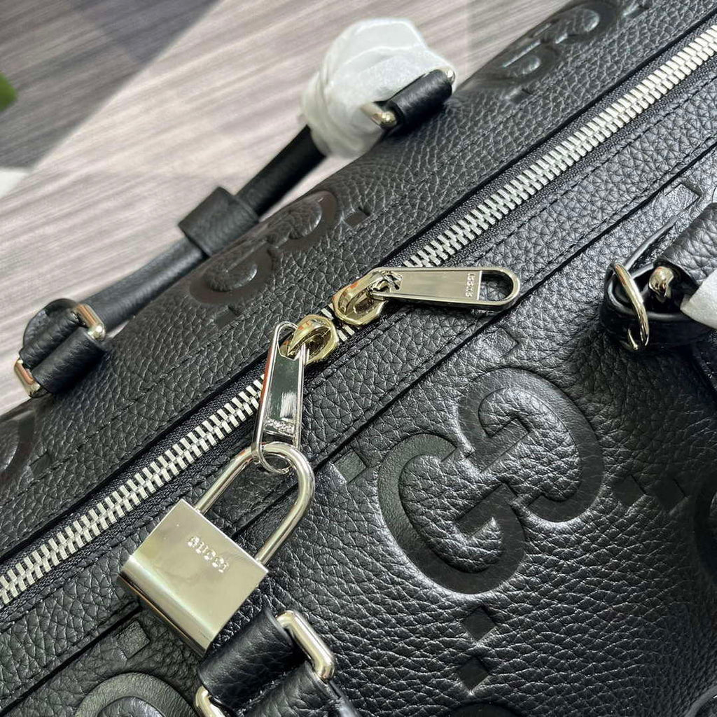 Gucci 725282 Jumbo GG Small Duffle Bag Black