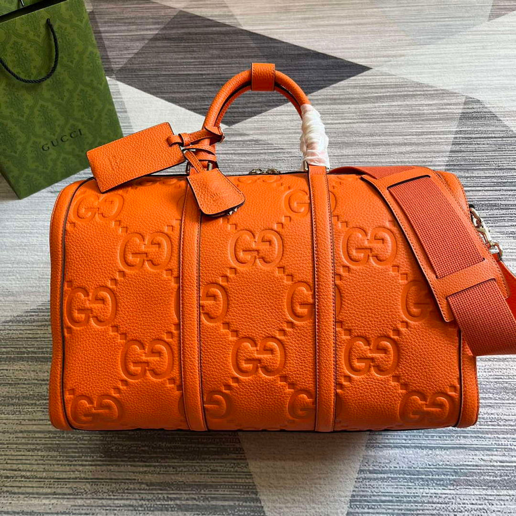 Gucci 725282 Jumbo GG Small Duffle Bag Orange