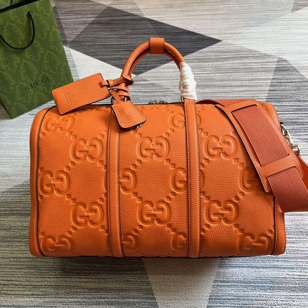 Gucci 725282 Jumbo GG Small Duffle Bag Orange - Default Title - View 1
