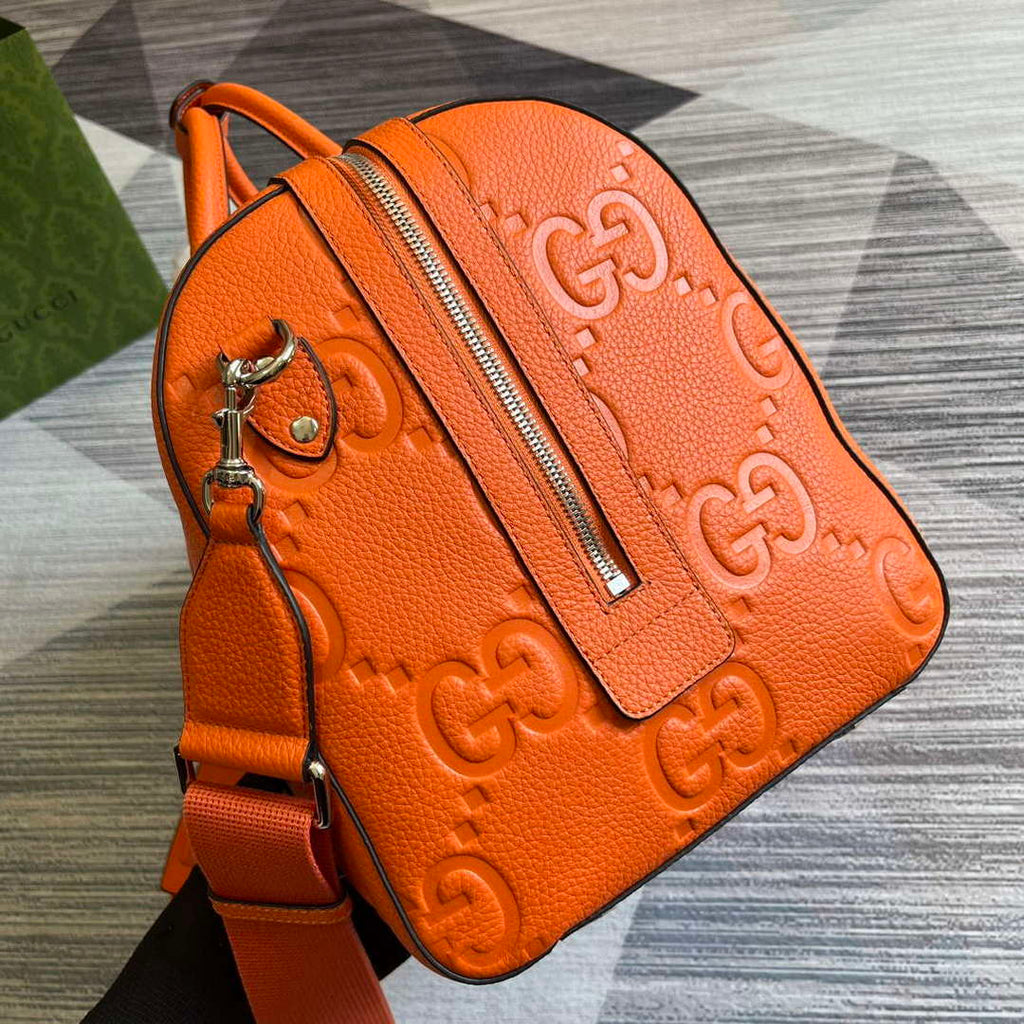 Gucci 725282 Jumbo GG Small Duffle Bag Orange