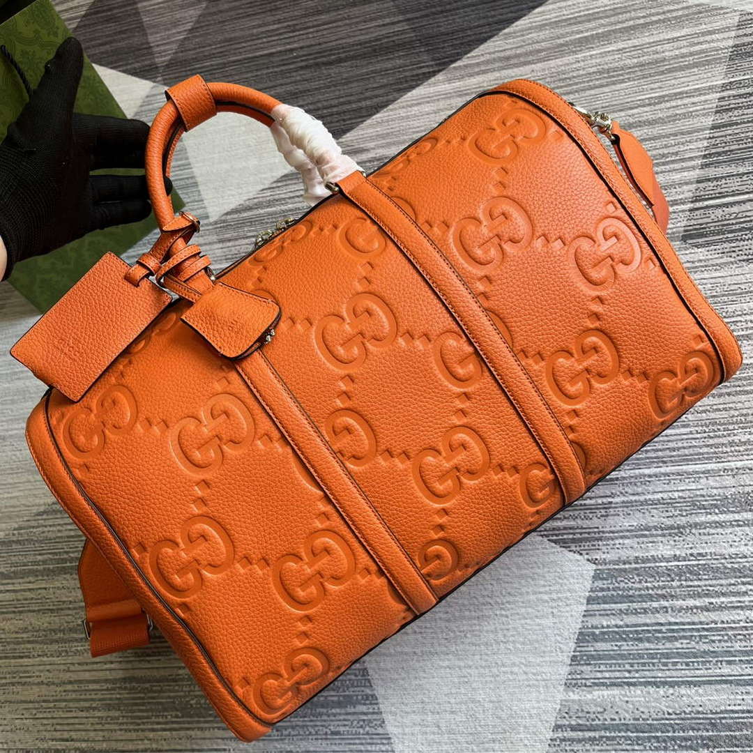 Gucci 725282 Jumbo GG Small Duffle Bag Orange - Default Title - View 4