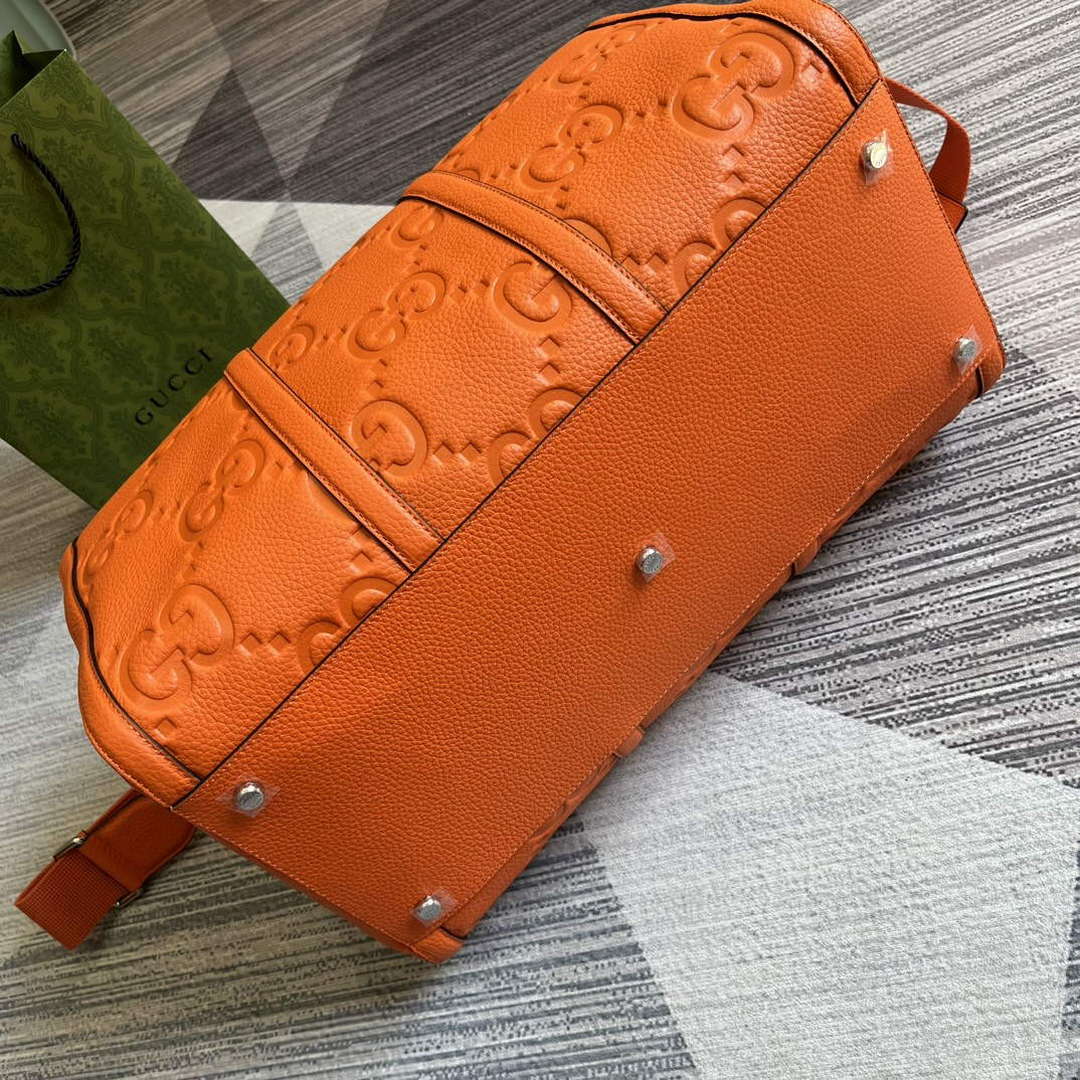 Gucci 725282 Jumbo GG Small Duffle Bag Orange - Default Title - View 5