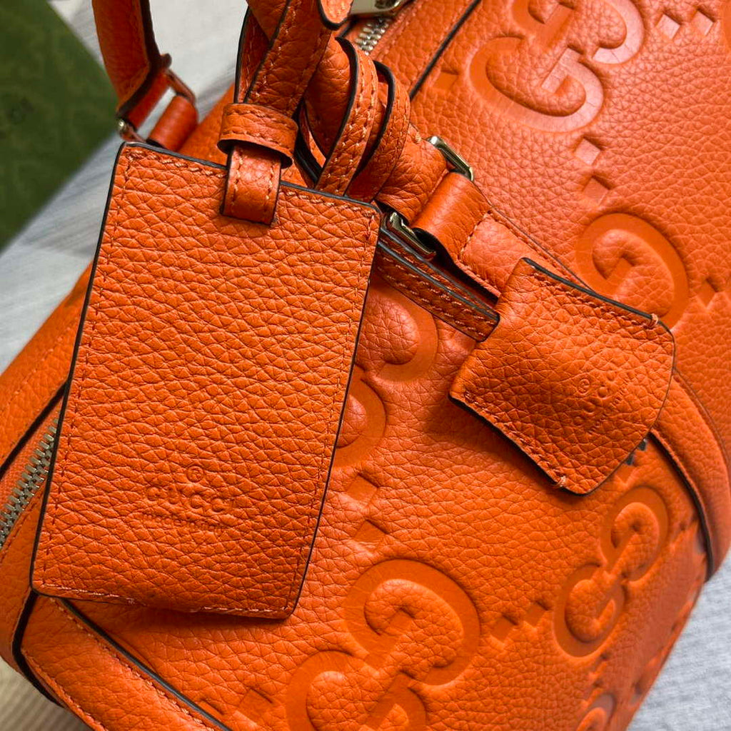 Gucci 725282 Jumbo GG Small Duffle Bag Orange