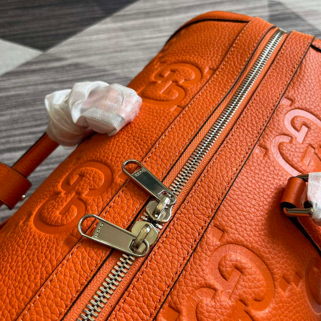 Gucci 725282 Jumbo GG Small Duffle Bag Orange